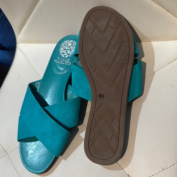Vince Camuto Blue Crossover Sandals - Picture 3 of 4